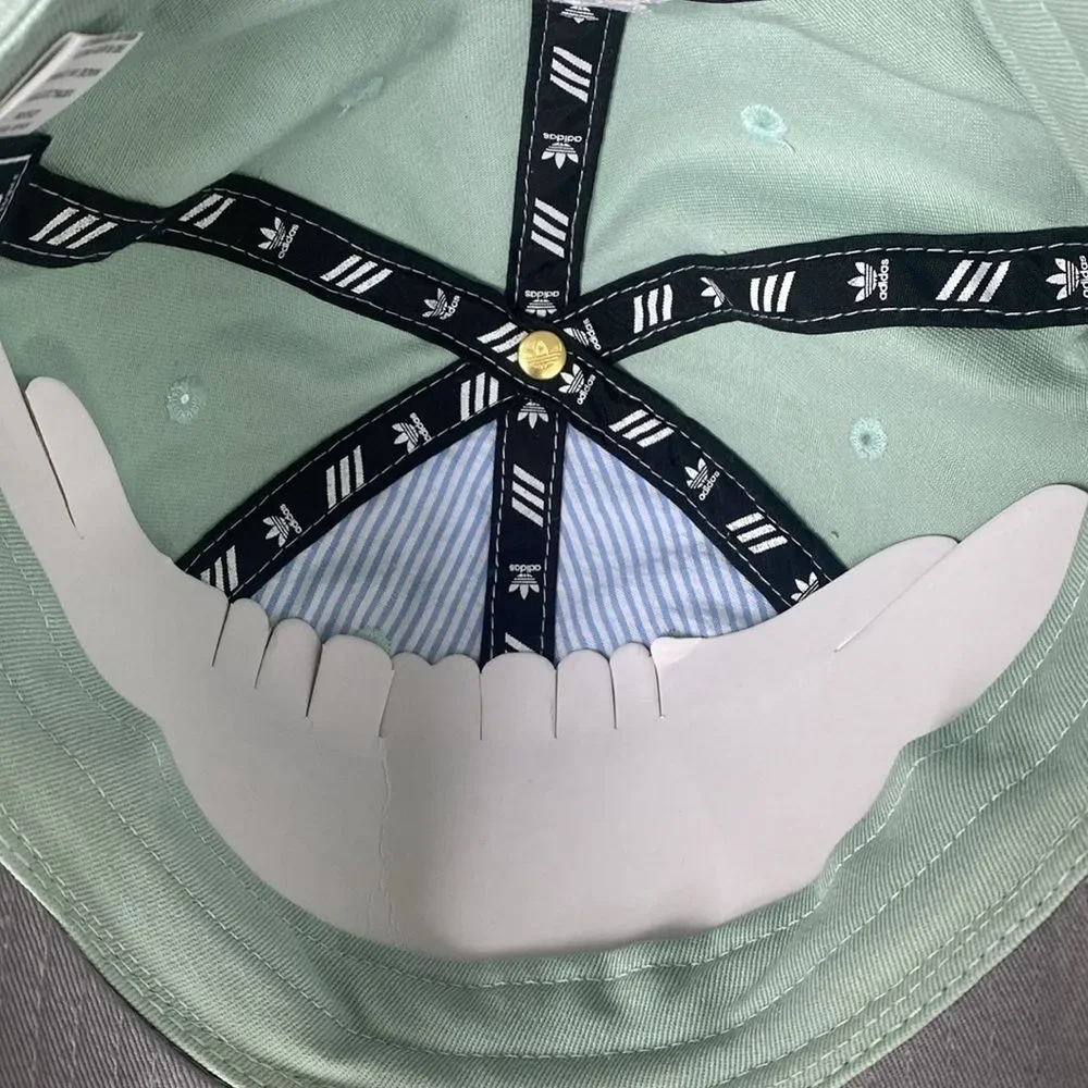 adidas Original Teal Green and White Hat with embroidered logo adjustable NWOT